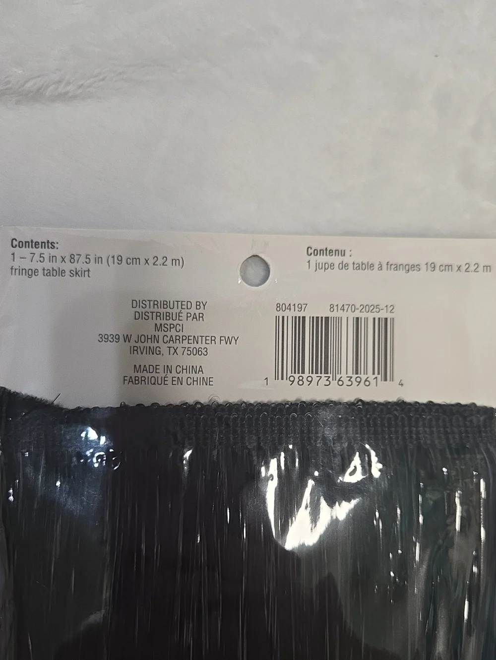 🌞NWT! Celebrate It Black Fringe Table Skirt